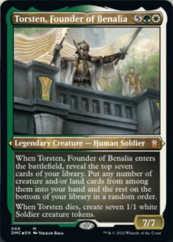Torsten, Founder of Benalia (Foil Etched) [Dominaria United Commander] | Tables and Towers