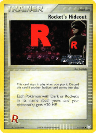 Rocket's Hideout (87/109) (Stamped) [EX: Team Rocket Returns] | Tables and Towers