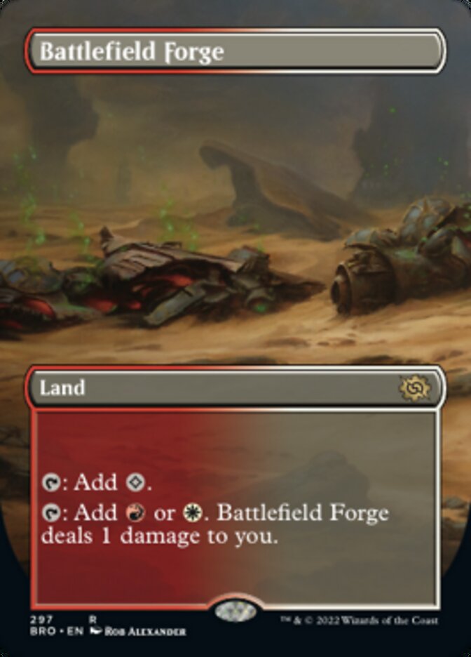 Battlefield Forge (Borderless Alternate Art) [The Brothers' War] | Tables and Towers