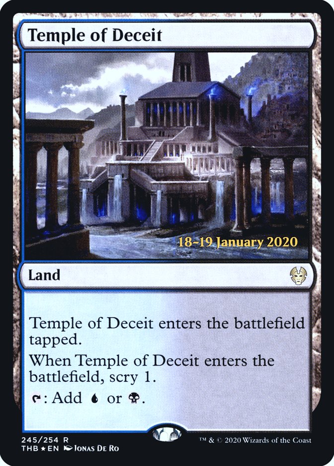 Temple of Deceit [Theros Beyond Death Prerelease Promos] | Tables and Towers