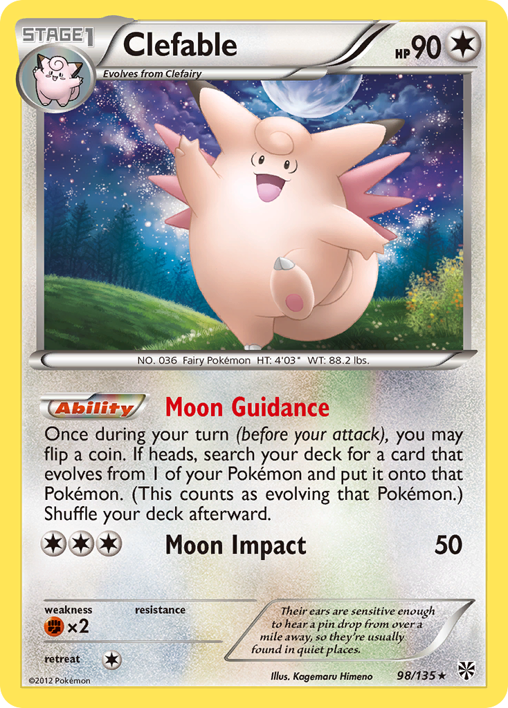 Clefable (98/135) [Black & White: Plasma Storm] | Tables and Towers