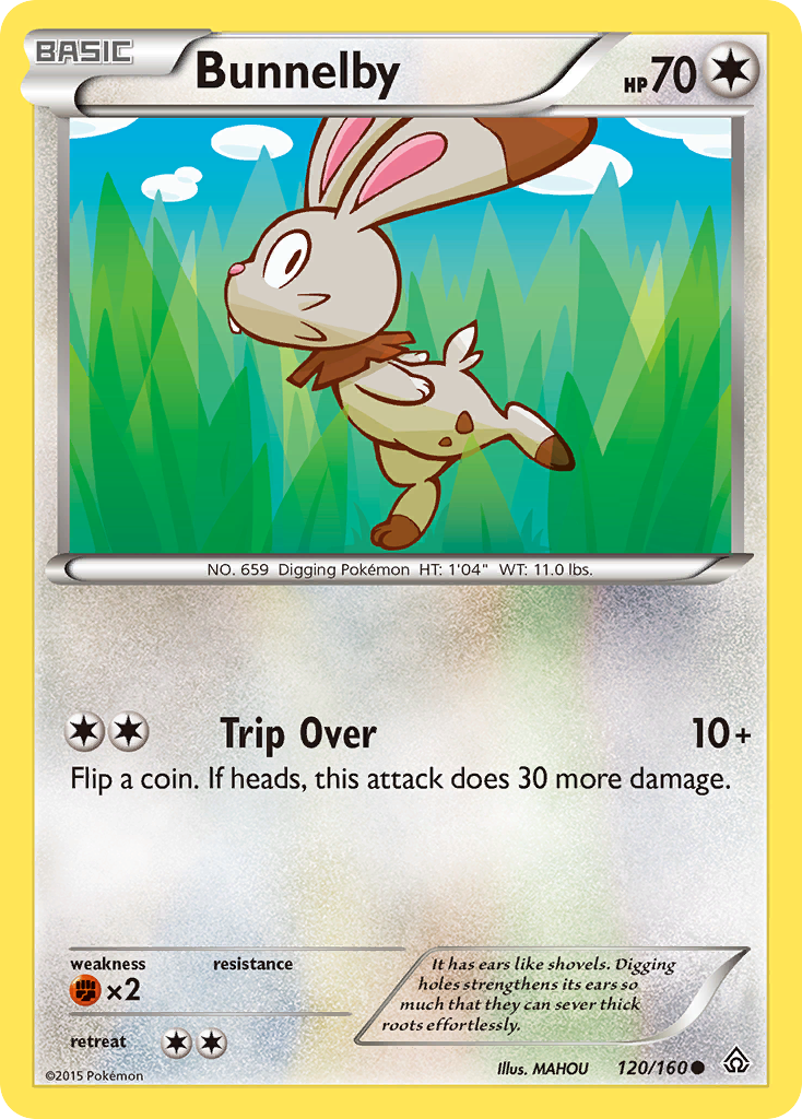 Bunnelby (120/160) [XY: Primal Clash] | Tables and Towers