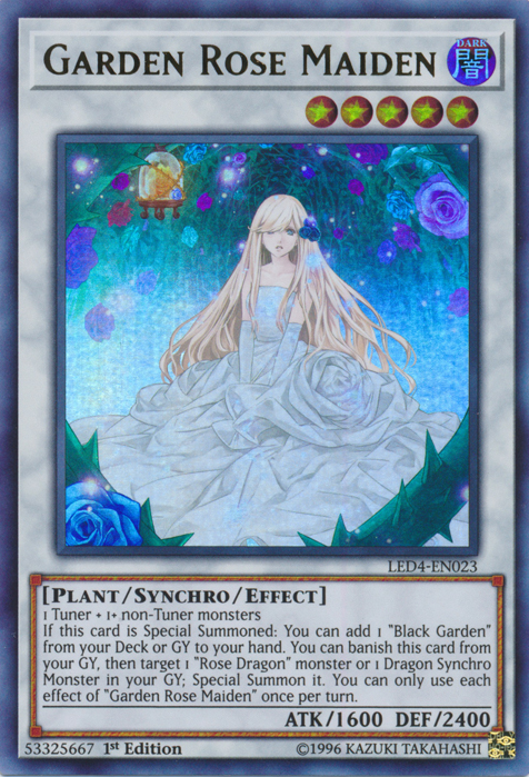 Garden Rose Maiden [LED4-EN023] Ultra Rare | Tables and Towers