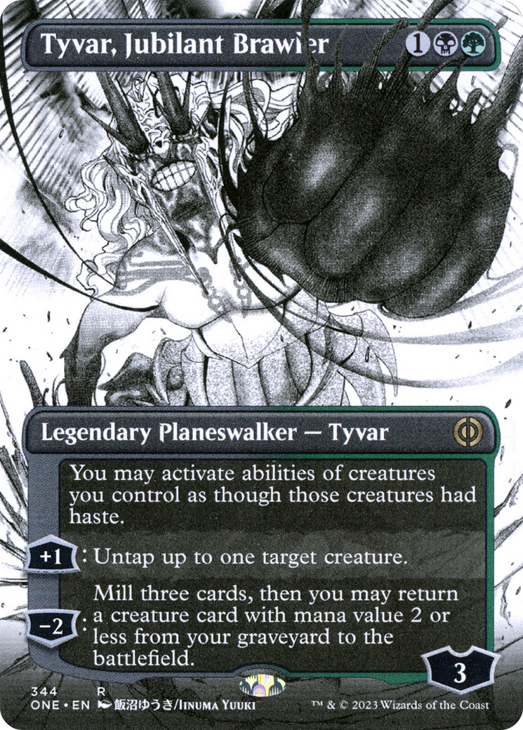 Tyvar, Jubilant Brawler (Borderless Manga) [Phyrexia: All Will Be One] | Tables and Towers