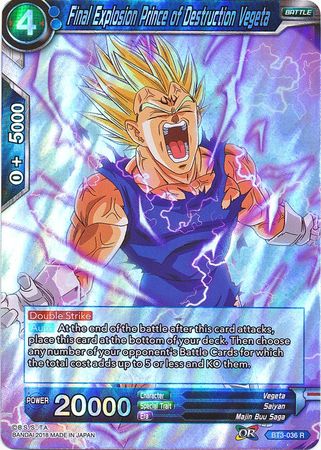 Final Explosion Prince of Destruction Vegeta (BT3-036) [Cross Worlds] | Tables and Towers