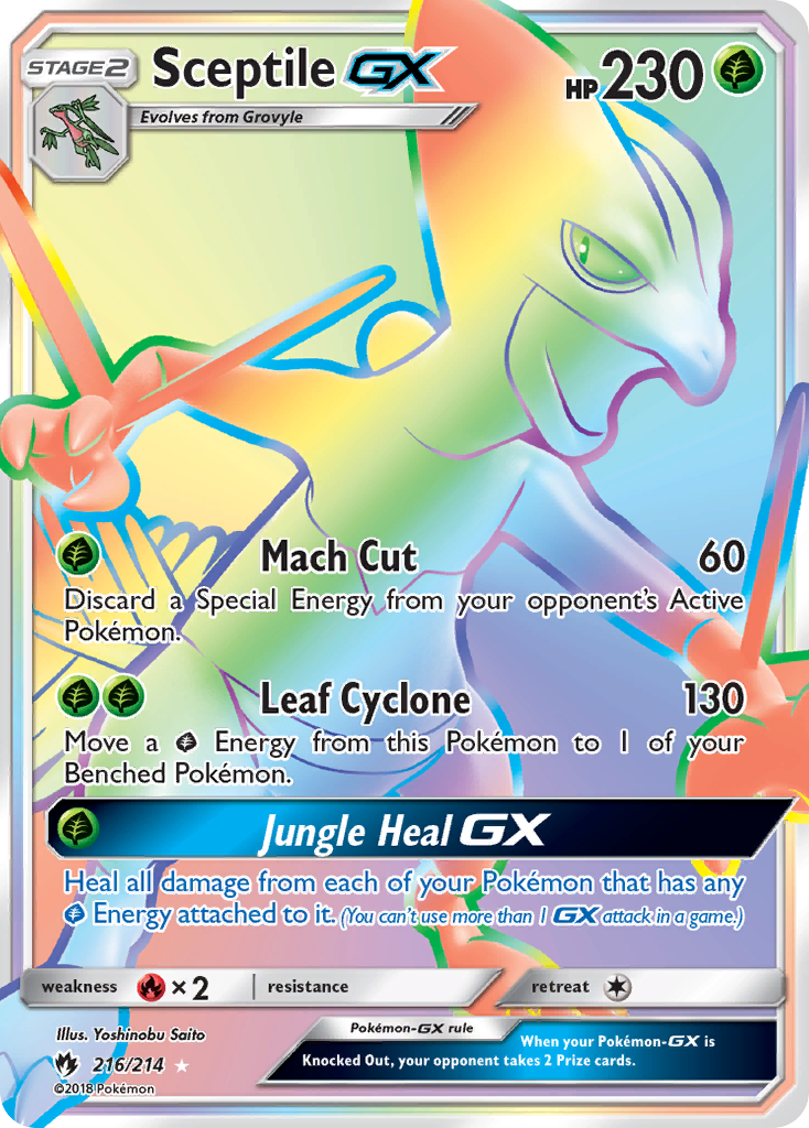 Sceptile GX (216/214) [Sun & Moon: Lost Thunder] | Tables and Towers