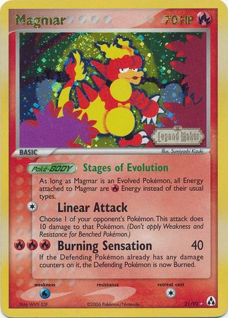 Magmar (21/92) (Stamped) [EX: Legend Maker] | Tables and Towers