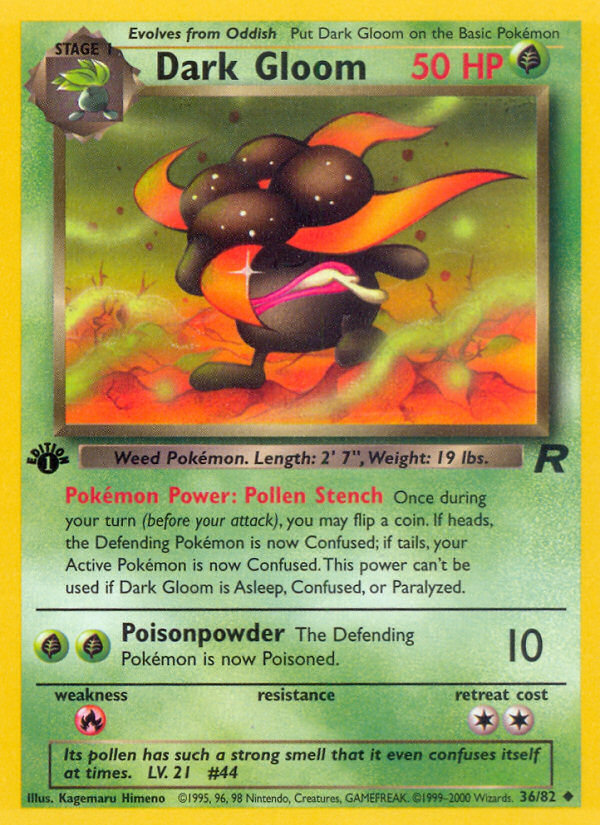 Dark Gloom (36/82) [Team Rocket 1st Edition] | Tables and Towers