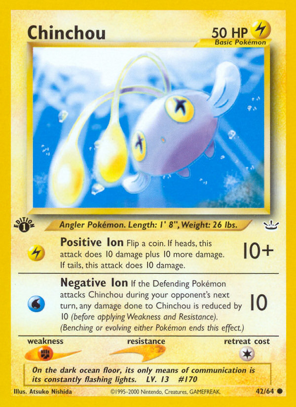 Chinchou (42/64) [Neo Revelation 1st Edition] | Tables and Towers