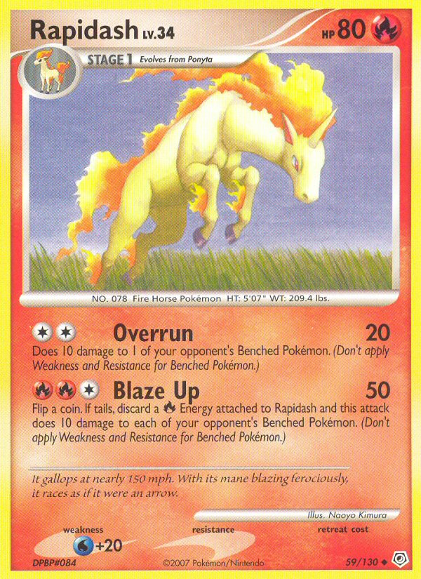 Rapidash (59/130) [Diamond & Pearl: Base Set] | Tables and Towers