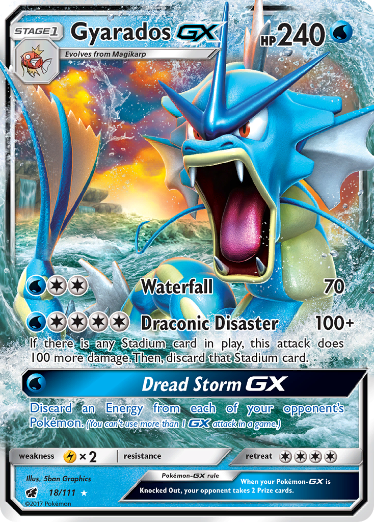 Gyarados GX (18/111) [Sun & Moon: Crimson Invasion] | Tables and Towers