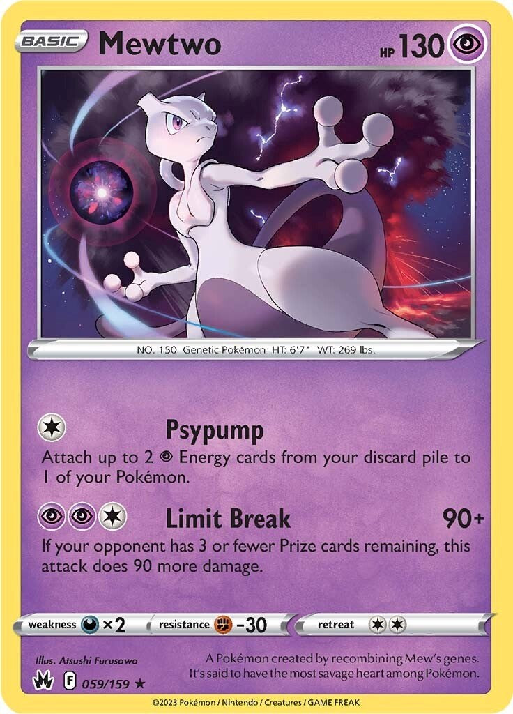 Mewtwo (059/159) [Sword & Shield: Crown Zenith] | Tables and Towers