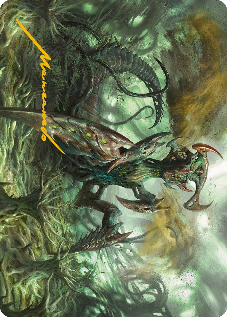 Zopandrel, Hunger Dominus Art Card (Gold-Stamped Signature) [Phyrexia: All Will Be One Art Series] | Tables and Towers