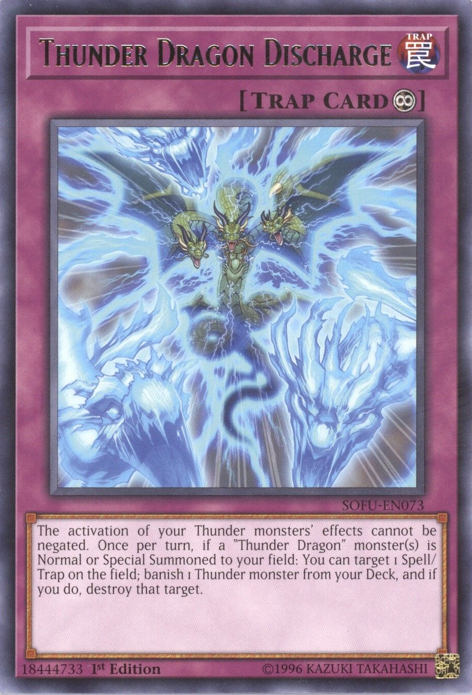 Thunder Dragon Discharge [SOFU-EN073] Rare | Tables and Towers