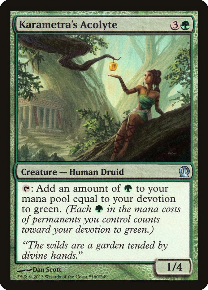 Karametra's Acolyte (Gift Box) [Theros Promos] | Tables and Towers