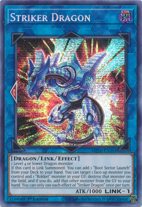 Striker Dragon [MP20-EN204] Prismatic Secret Rare | Tables and Towers