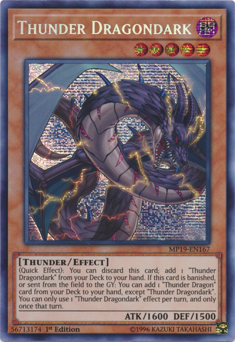 Thunder Dragondark [MP19-EN167] Prismatic Secret Rare | Tables and Towers