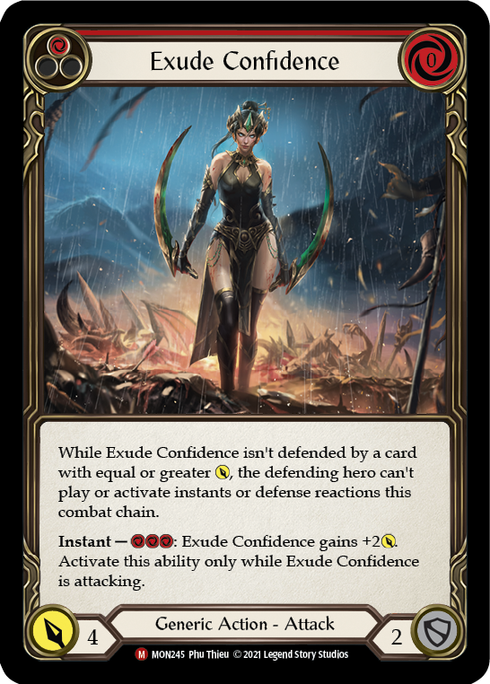 Exude Confidence [MON245-RF] (Monarch)  1st Edition Rainbow Foil | Tables and Towers