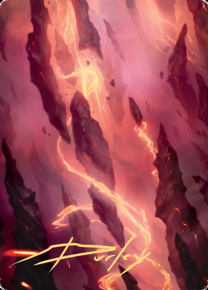 Mountain 1 Art Card (Gold-Stamped Signature) [Zendikar Rising Art Series] | Tables and Towers