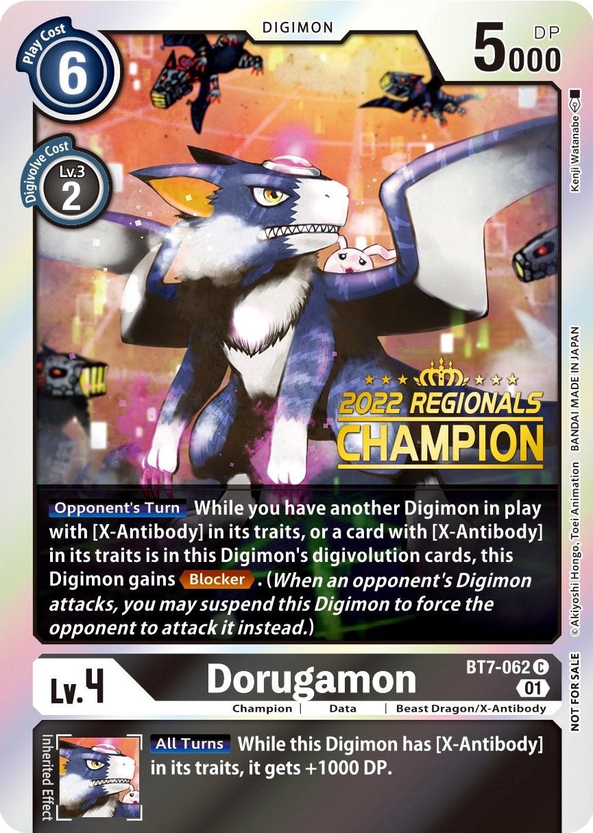 Dorugamon [BT7-062] (2022 Championship Offline Regional) (Online Champion) [Next Adventure Promos] | Tables and Towers