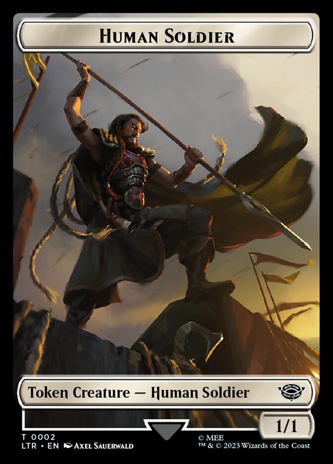 Human Soldier Token (02) [The Lord of the Rings: Tales of Middle-Earth Tokens] | Tables and Towers