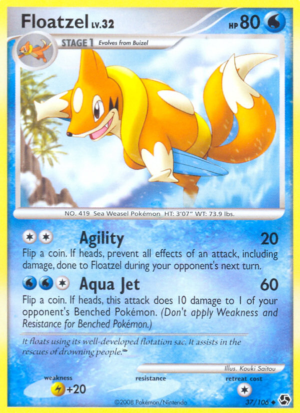 Floatzel (37/106) [Diamond & Pearl: Great Encounters] | Tables and Towers