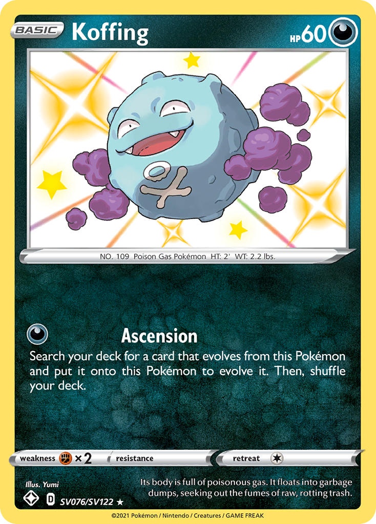 Koffing (SV076/SV122) [Sword & Shield: Shining Fates] | Tables and Towers