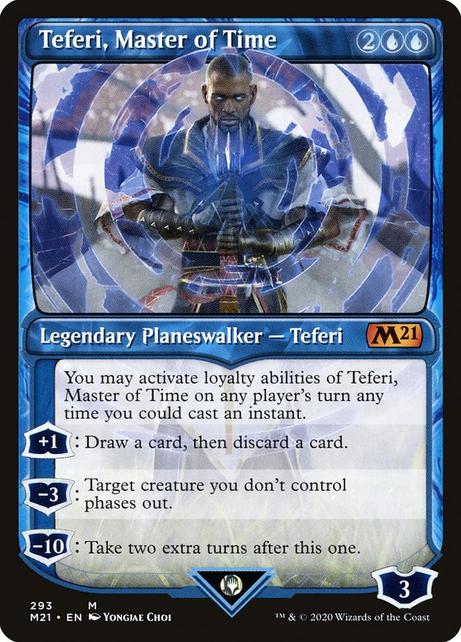 Teferi, Master of Time (Showcase) (293) [Core Set 2021] | Tables and Towers