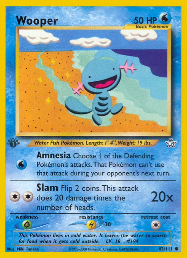 Wooper (82/111) [Neo Genesis 1st Edition] | Tables and Towers