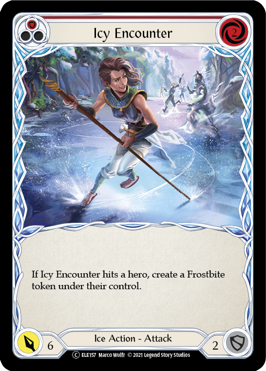 Icy Encounter (Red) [U-ELE157] (Tales of Aria Unlimited)  Unlimited Rainbow Foil | Tables and Towers