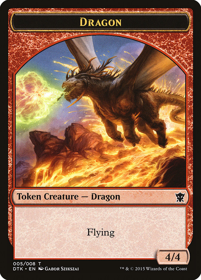 Dragon Token [Dragons of Tarkir Tokens] | Tables and Towers