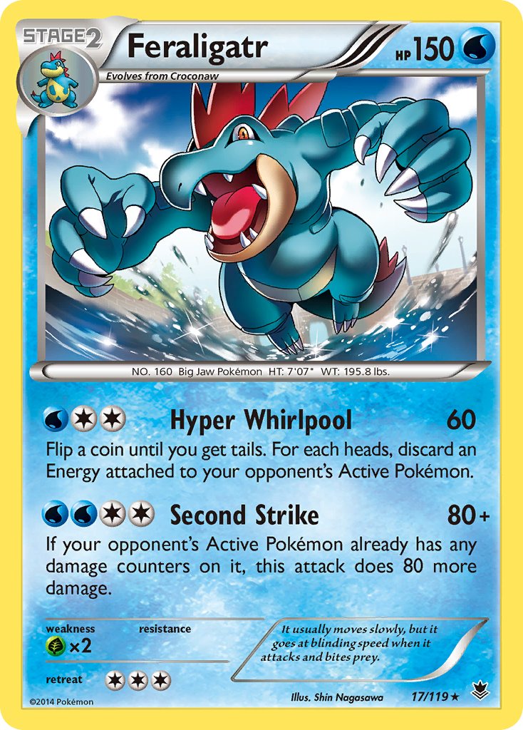 Feraligatr (17/119) (Theme Deck Exclusive) [XY: Phantom Forces] | Tables and Towers