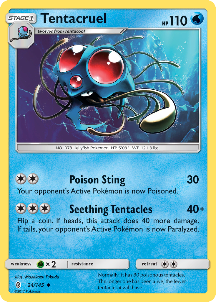 Tentacruel (24/145) [Sun & Moon: Guardians Rising] | Tables and Towers