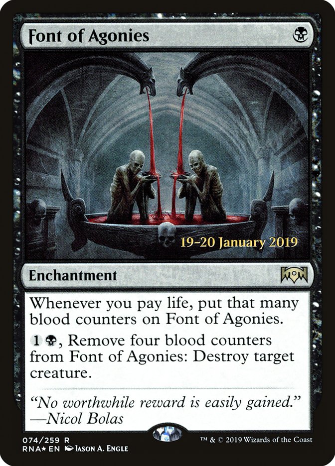 Font of Agonies [Ravnica Allegiance Prerelease Promos] | Tables and Towers