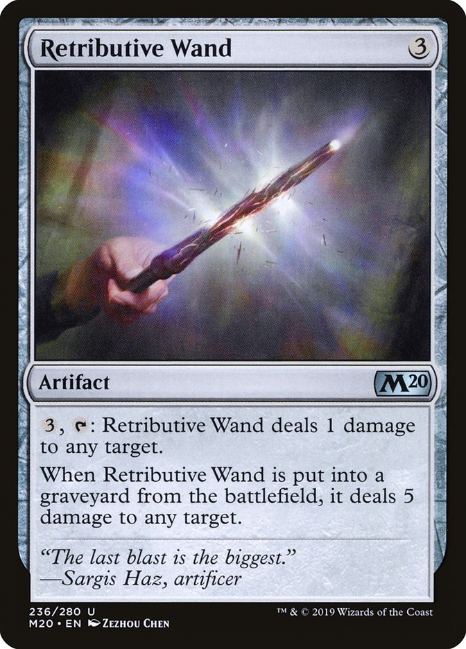 Retributive Wand [Core Set 2020] | Tables and Towers