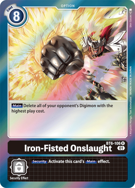 Iron-Fisted Onslaught [BT6-106] [Double Diamond] | Tables and Towers