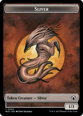 Goblin // Sliver Double-Sided Token [March of the Machine Commander Tokens] | Tables and Towers