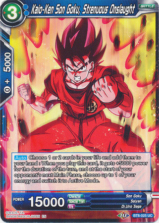 Kaio-Ken Son Goku, Strenuous Onslaught (BT8-025) [Malicious Machinations] | Tables and Towers