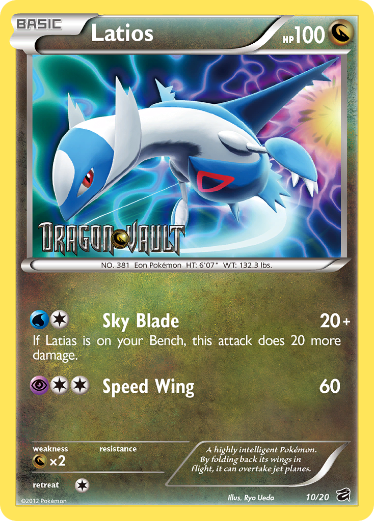 Latios (10/20) (Blister Exclusive) [Black & White: Dragon Vault] | Tables and Towers