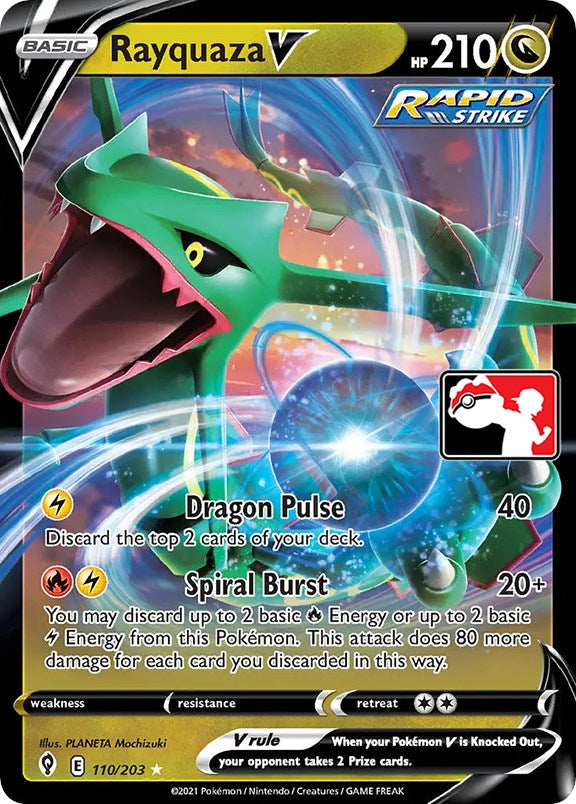 Rayquaza V (110/203) [Prize Pack Series One] | Tables and Towers