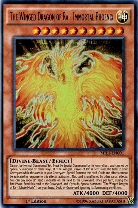 The Winged Dragon of Ra - Immortal Phoenix [MIL1-EN001] Ultra Rare | Tables and Towers