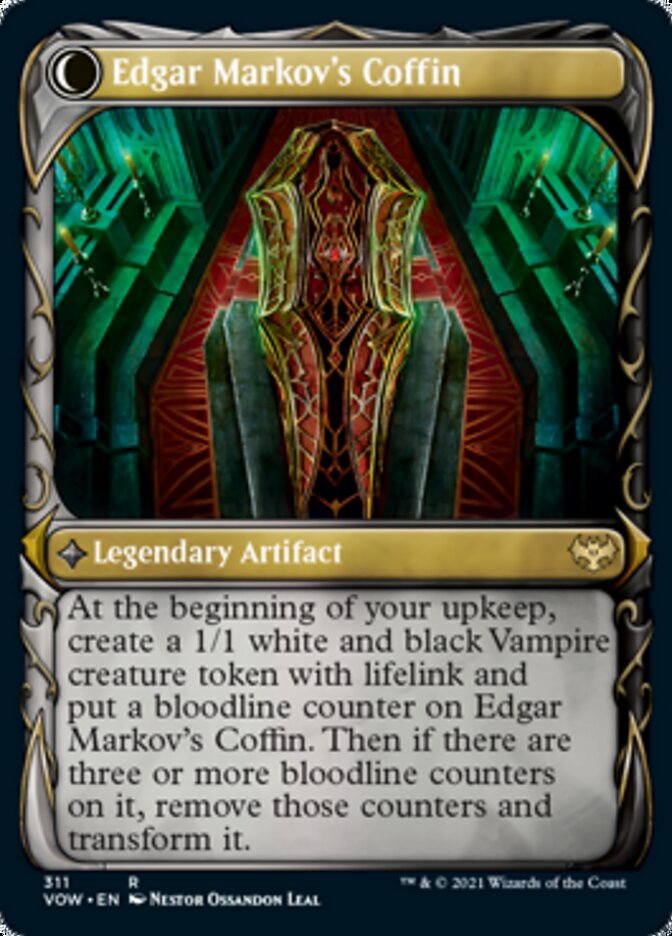 Edgar, Charmed Groom // Edgar Markov's Coffin (Showcase Fang Frame) [Innistrad: Crimson Vow] | Tables and Towers