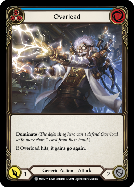 Overload (Blue) [MON277] (Monarch)  1st Edition Normal | Tables and Towers