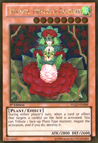 Tytannial, Princess of Camellias [PGLD-EN088] Gold Rare | Tables and Towers