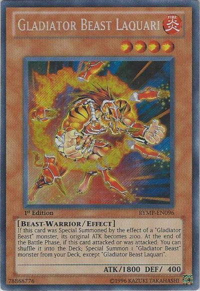 Gladiator Beast Laquari [RYMP-EN096] Secret Rare | Tables and Towers