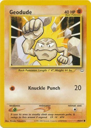 Geodude (44/64) [Neo Revelation Unlimited] | Tables and Towers