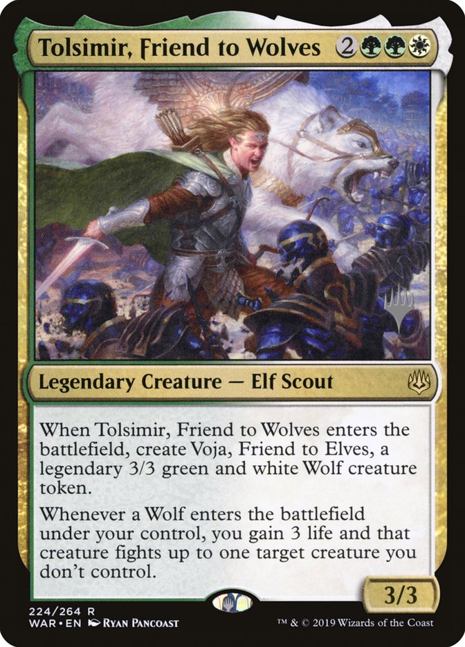 Tolsimir, Friend to Wolves (Promo Pack) [War of the Spark Promos] | Tables and Towers