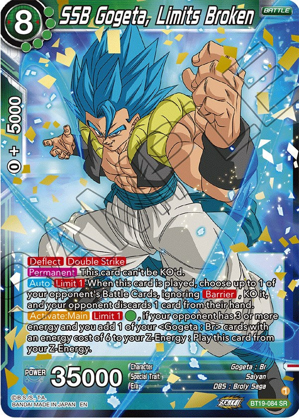 SSB Gogeta, Limits Broken (BT19-084) [Fighter's Ambition] | Tables and Towers