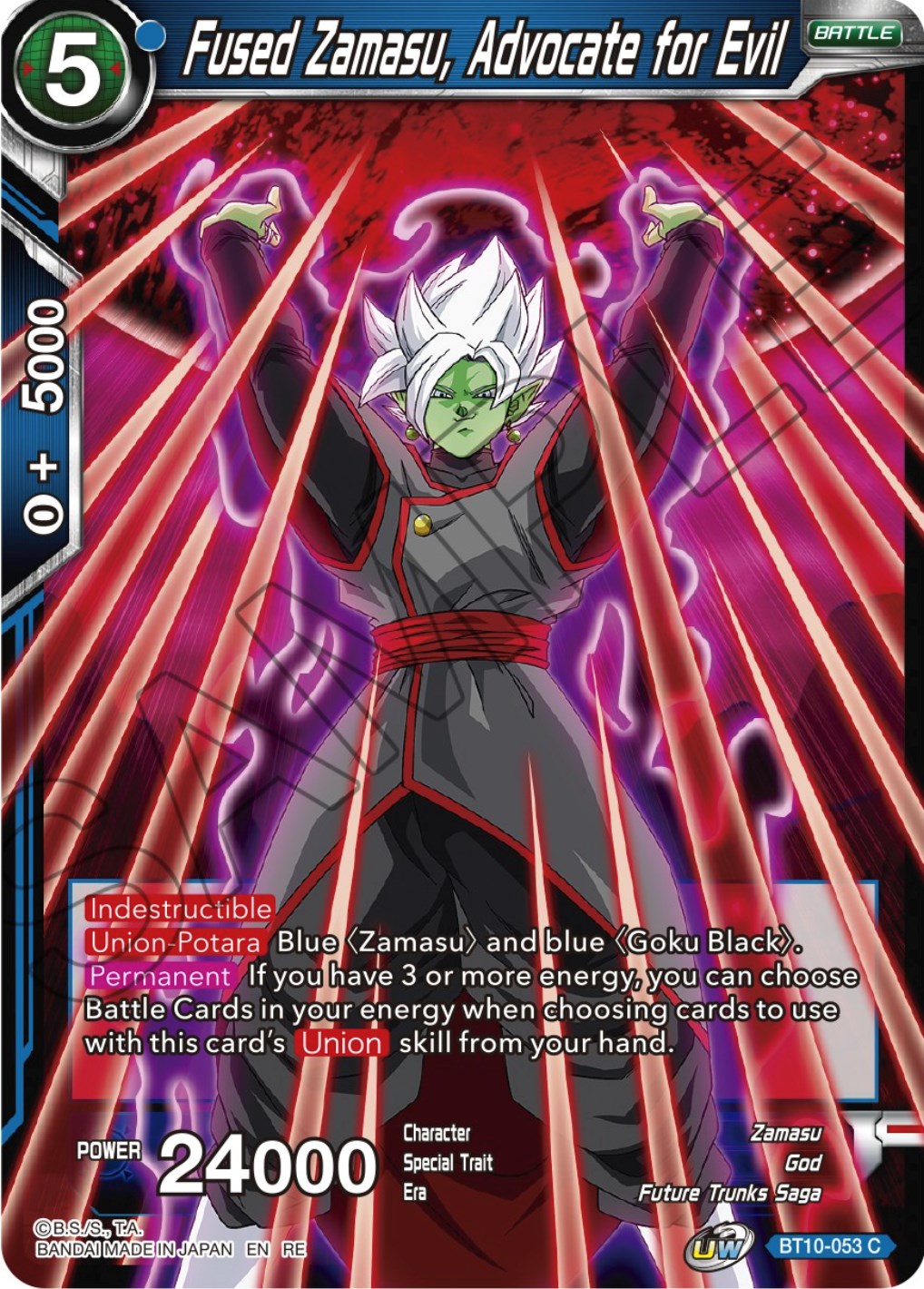 Fused Zamasu, Advocate for Evil (Reprint) (BT10-053) [Ultimate Deck 2023] | Tables and Towers