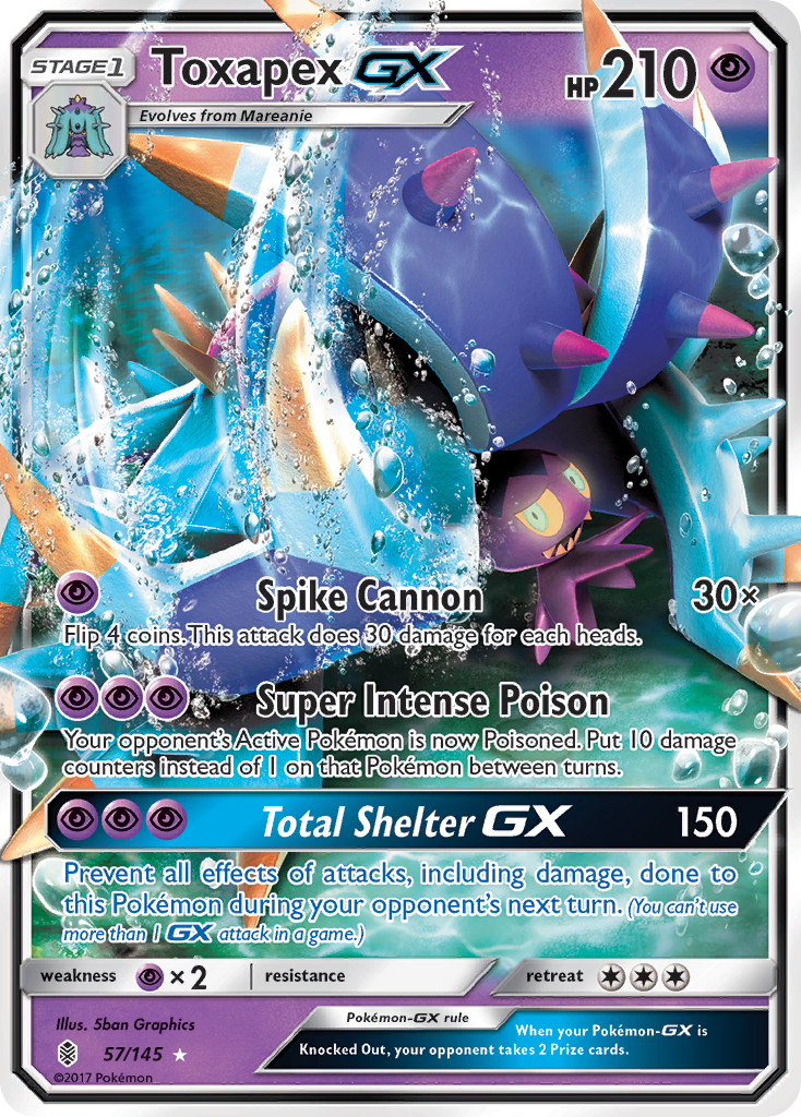 Toxapex GX (57/145) [Sun & Moon: Guardians Rising] | Tables and Towers